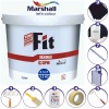 MARSHALL Fit Silikonlu İç Cephe Duvar Boyası 2.5LT=3.5KG-Kokusuz-Kolay Uygulanr-9 Parça Boyacı Seti