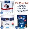 MARSHALL Fit Silikonlu İç Cephe Boyası 7.5LT=10KG+Tavan Boyası 6LT=10KG+Panel Kapı Boyası 1LT