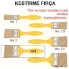 Kestirme Fırça No=3-1. Kalite-Su Bazlı Ürünlerinizde Kullanabilirsiniz-Tüy Dökmez-Damlatmaz-Kaliteli