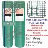 PVC KAPLI METAL PUNTALI BAHÇE TELİ Kalınlık=0,9mm En=1m Tel Aralığı=12mmx12mm-1 Metre Fiyatıdır