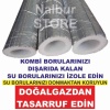 DOĞALGAZ KOMBİ FOLYO KAPLI TASARRUF BORU KILIFI 4 ADET TOPLAM 8 METRE+İZOLASYON FOLYO BANDI 5 METRE