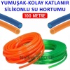 Silikonlu Bahçe Hortumu-100 Metre-Kırılmaz-Kolay Katlanır-Dayanıklı-Tüm Musluklara Uyumlu-Yumuşak