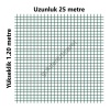 PVC KAPLI METAL PUNTALI BAHÇE TELİ 25 Metre-En=1,20m-Kalınlık=0,9mm -1.20mx25m=30m2 Alan Kaplar