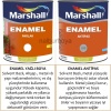 MARSHALL ENAMEL YAĞLI BOYA 0.75LT/1Kg+ANTİPAS 0.75LT/1KG-Demir yüzeyler için hem koruma hem boyama