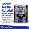 HAMMERİTE Direk Pas Üstüne Metal Boyası 0.75LT Çekiçlenmiş Gümüş Gri-Astara Antipasa gerek kalmaz