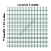 PVC KAPLI METAL PUNTALI BAHÇE TELİ 2 Metre-En=1,20m-Kalınlık=0,9mm -1.20mx2m=2.40m2 Alan Kaplar