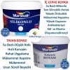 Marshall Özel Mat Duvar 15LT/20KG+Tavan Boyası 10Kg-Tütsü Açık Gri-Silikonlu-Su Bazlı-Silinebilir