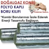 DOĞALGAZ KOMBİ FOLYO KAPLI TASARRUF BORU KILIFI 2 METRE 20/22mm-Borularınızı soğuktan sıcaktan korur