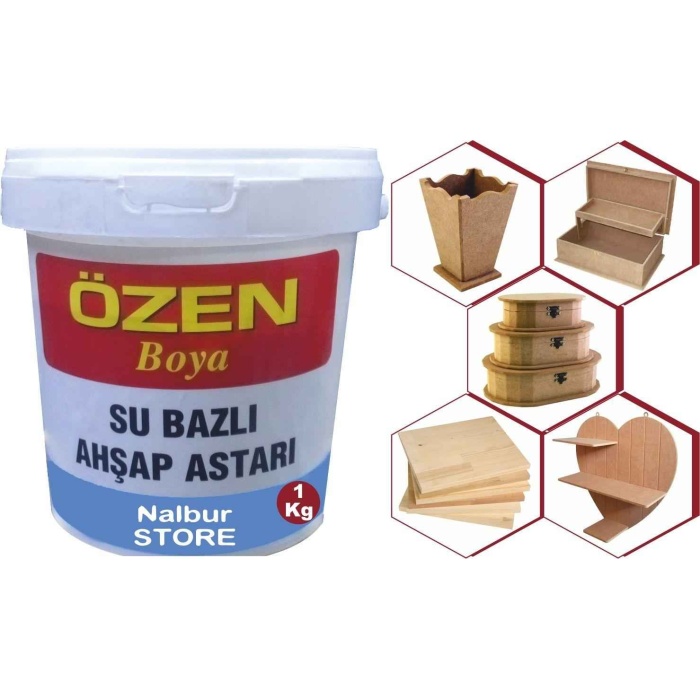 SU BAZLI AHŞAP BOYAMA ASTARI 1 KG-Boya Sarfiyatını Azaltır-Kokusuz-Yüzeyi Düzeltir-Solvent İçermez