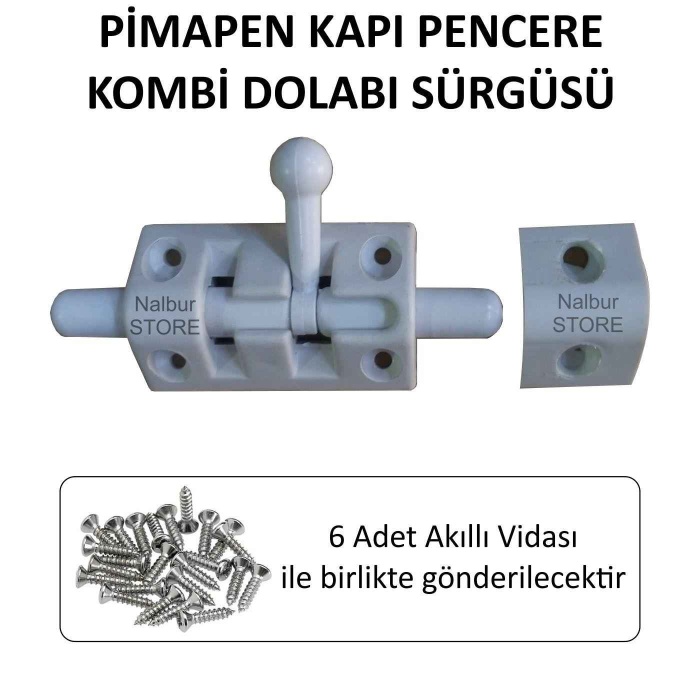 SÜRGÜ Pimapen kapı pencere-Kombi Dolabı için sürgü-Montajı kolay-Vidaları dahil-Hızı kargo