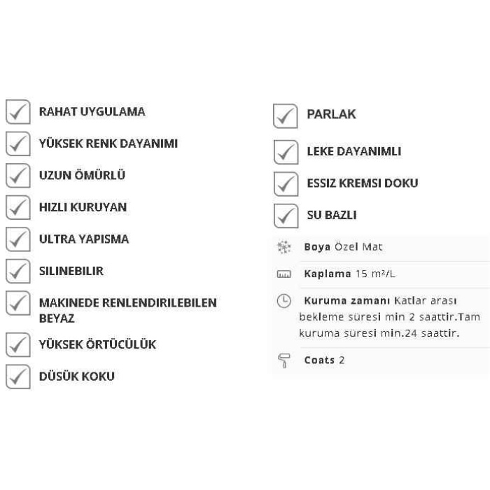 Marshall Özel Mat Duvar Boyası 5LT=7KG-Silikonlu-Tam Silinebilir-Parlak-Hızlı Kurur-Uzun Ömürlü