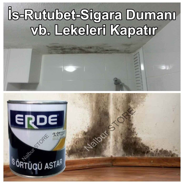 ERDE is Örtücü 0.5LT=1KG-Tüm rutubet-is-yağ lekelerini kapatır-Üzeri boyanabilir-Kullanıma hazırdır