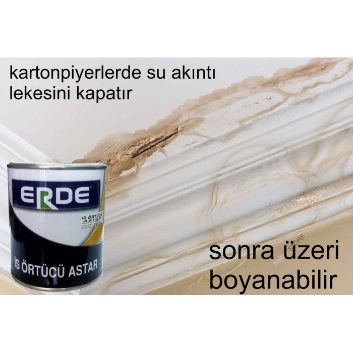 ERDE is Örtücü 0.5LT=1KG-Tüm rutubet-is-yağ lekelerini kapatır-Üzeri boyanabilir-Kullanıma hazırdır