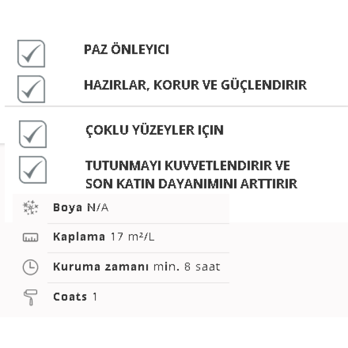 MARSHALL ENAMEL ANTİPAS GRİ 0.75LT-Metallerin paslanmasını engeller-Boya öncesi astar görevi görür