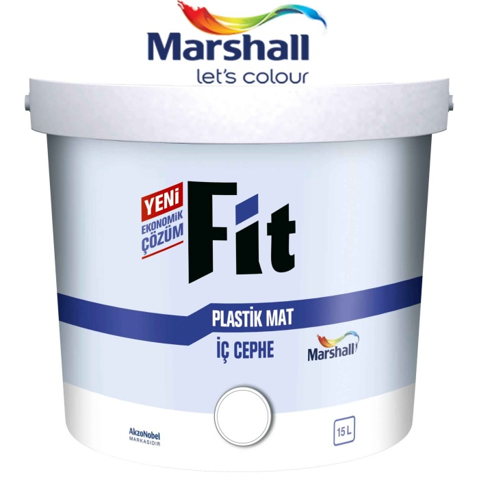 MARSHALL Fit Plastik Su Bazlı İç Cephe Duvar Boyası 15LT=20KG+MARSHALL Fit TavanBoyası 10.5LT=17.5KG