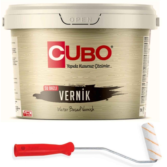 Su Bazlı Vernik CUBO 0.75LT-İç-Dış tüm ahşap yüzeylerde kullanılır-Ahşabınızı dış etkenlerden korur