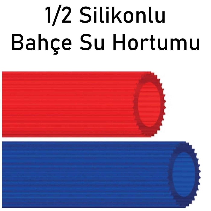 Silikonlu Bahçe Hortumu-40 Metre-Kırılmaz-Kolay Katlanır-Dayanıklı-Tüm Musluklara Uyumlu-Yumuşak