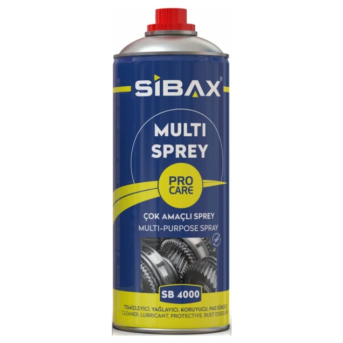 SİBAX Çok Amaçlı Bakım Spreyi 200ml SB4000-Temizler-Yağlar-Korur-Gıcrtıları keser-Paslı yerleri açar