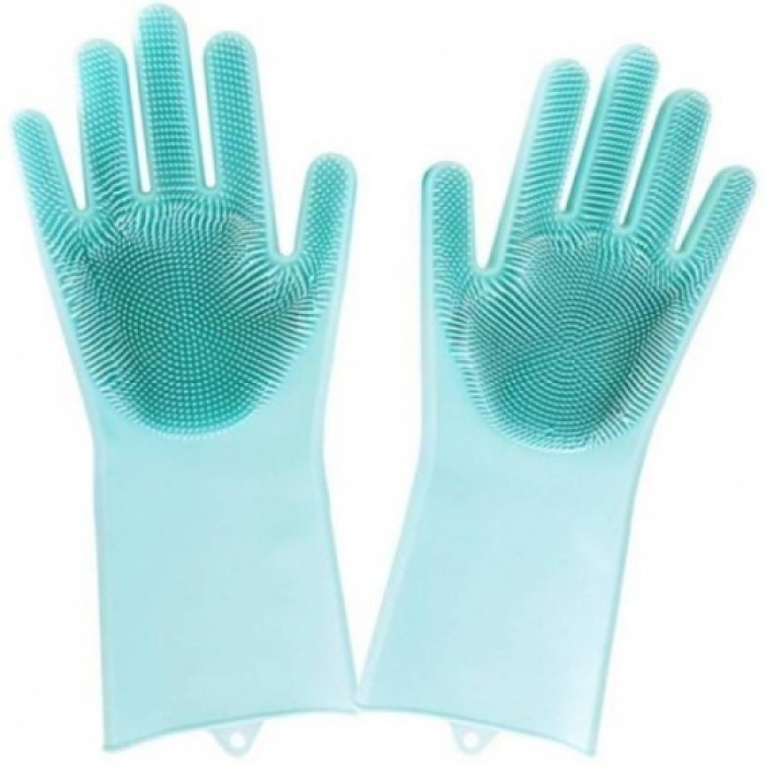 Sihirli Isıya Dayanıklı Silikon Çok Amaçlı Bulaşık Eldiven Fırçası Magic Gloves