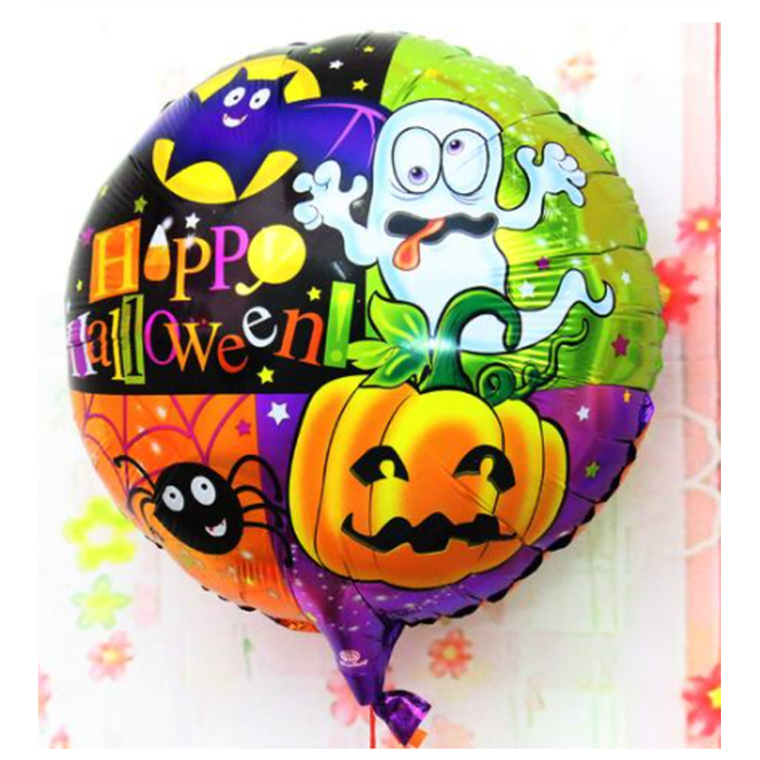 Halloween Örümcekli Kabaklı Folyo Balon 18 inç