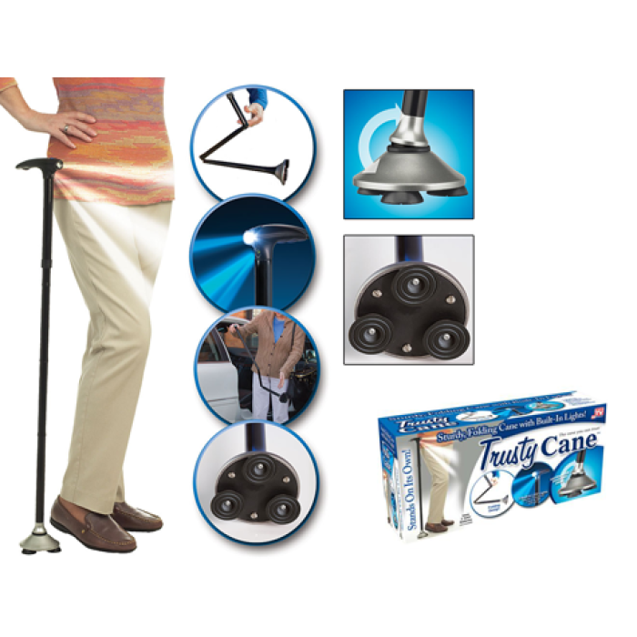 Trusty Cane Güvenilir Katlanabilir Işıklı Baston