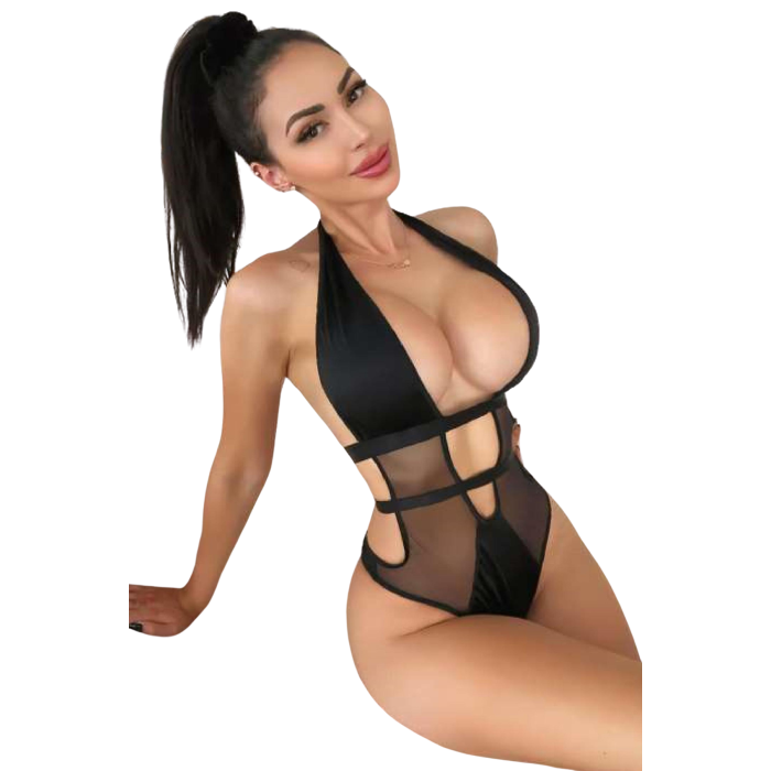 Kadın Babydoll Fantezi Harness Erotik Kıyafet 2087 Siyah