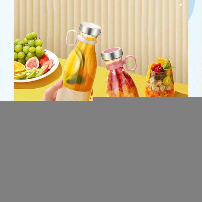 Taşınabilir Blender, Taşınabilir Mini Hızlı Blender 350ml Meyve Sıkacağı Kupası, Kablosuz Şarjlı, Smoothie Milkshake Suyu Bebek Maması İçin 4 Bıçaklı (4549)