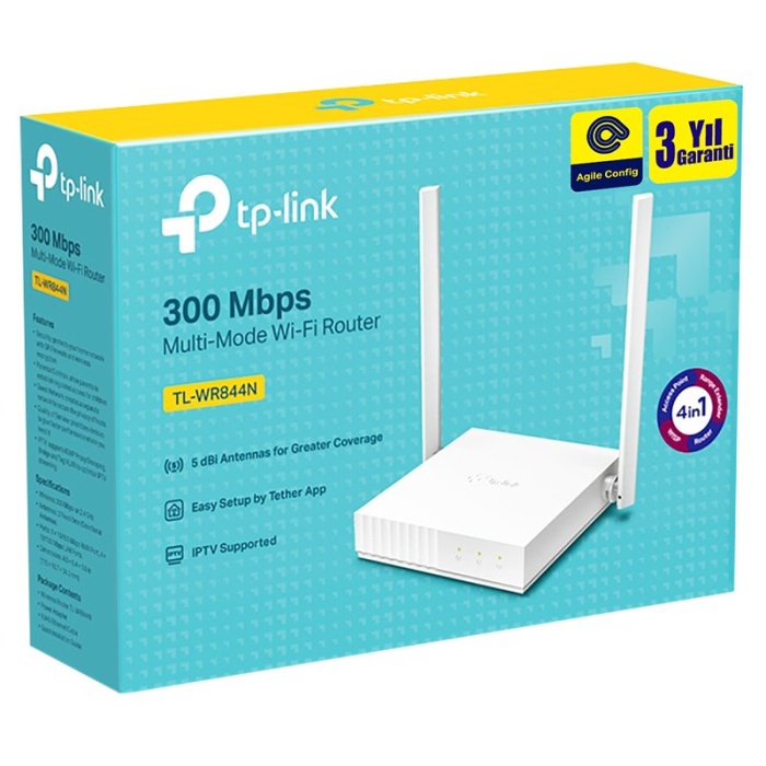 Tp-lınk Tl-wr844n 300mbps 5dbı Multı-mode Wıfı Router (agıle Confıg) (4549)