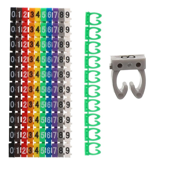 0-9 DİJİTAL KODLU RENKLİ KABLO İŞARETLEYİCİ 2,5MM (4172)