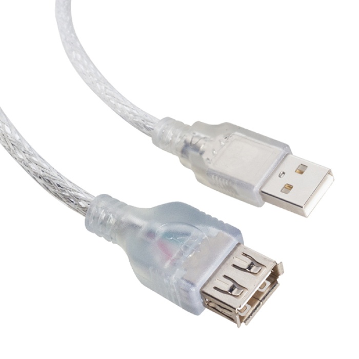 Usb Uzatma Kablosu 1.5 Metre 2.0v Şeffaf (4549)