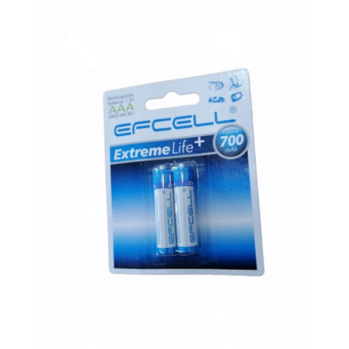 Şarjlı - İnce Pil 2 Parça  Kart 700mah 1.2v Aaa Hr03-mıcro (4549)