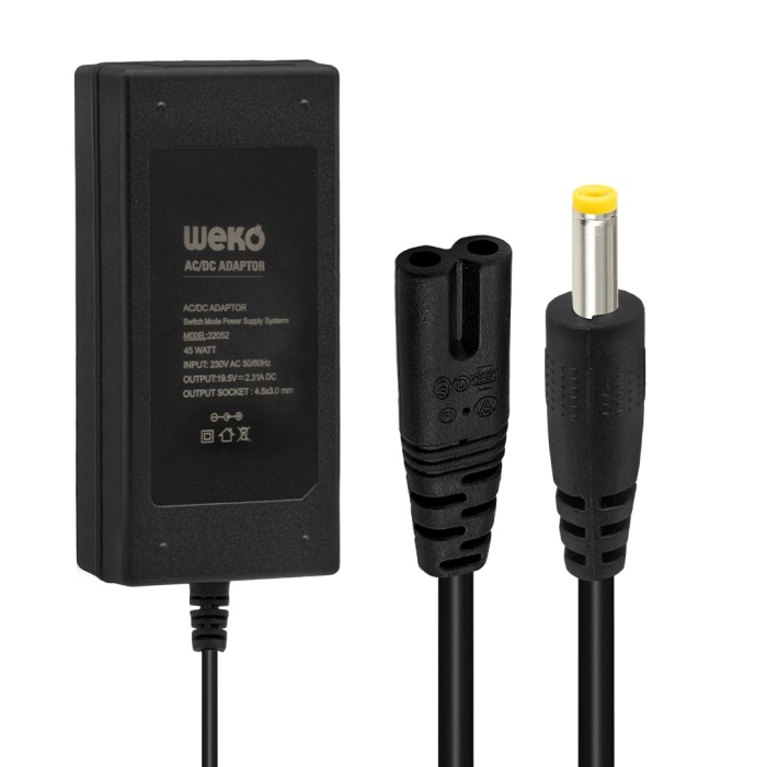 19.5 Volt 2.31 Amper 4.5x3.0mm Uçlu Notebook Adaptör Yerli Üretim (4549)