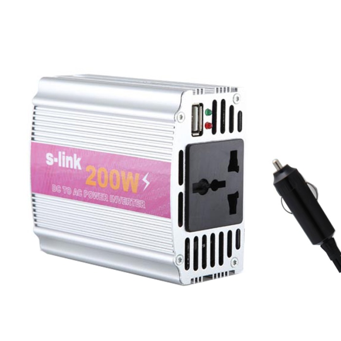 S-lınk Sl-200w 200w Dc12v-ac230v Çakmaktan Power Inverter (4549)