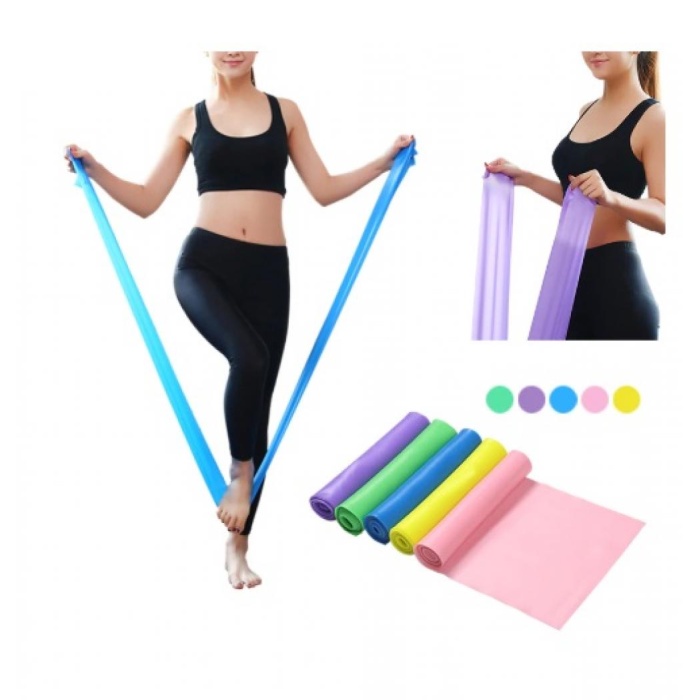 Sarı Pilates Lastiği KOLAY DİRENÇ PİLATES 120 CM*15 CM*0.25 MM