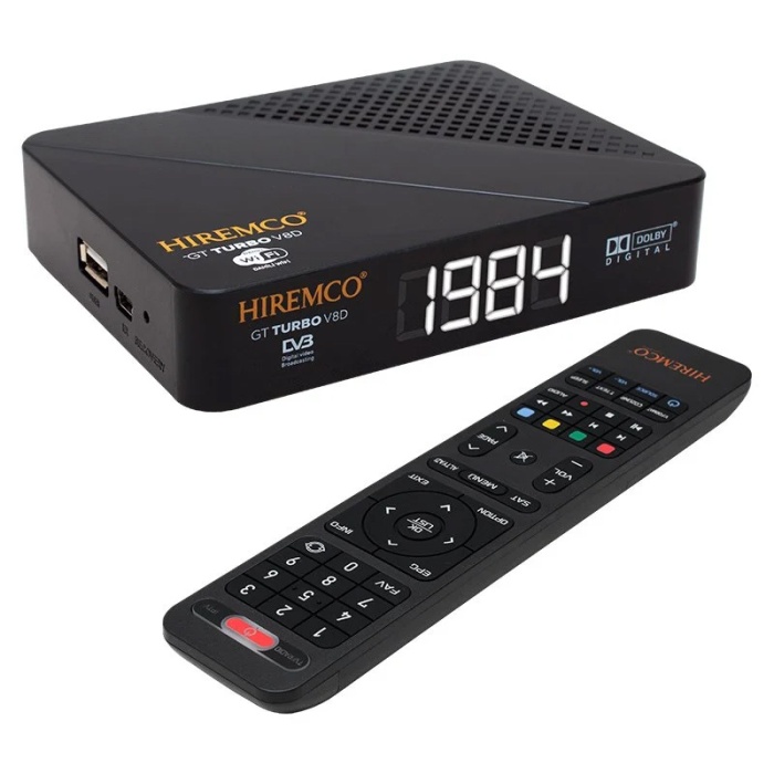 HIREMCO GT TURBO V8D+ HD IP TV PLUS ETHERNETLİ LINUX TABANLI DAHİLİ WİFİ FULL HD MİNİ UYDU ALICISI (4549)