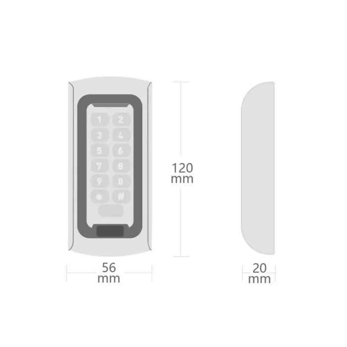 IP66 SU GEÇİRMEZ İÇ-DIŞ ORTAM ŞİFREMATİK OKUYUCU NC-MSC02P (4172)