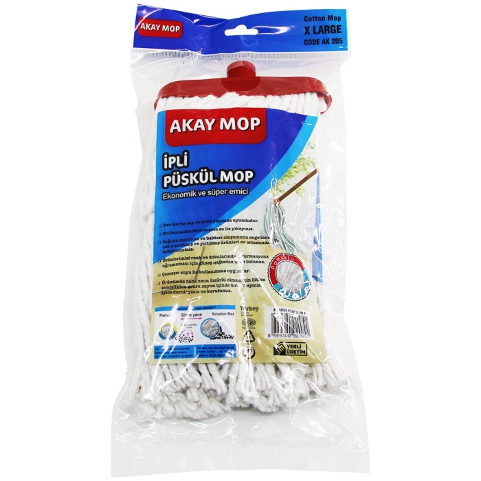 X LARGE ÖRGÜLÜ İPLİ  PÜSKÜL PAMUK MOP (K0)