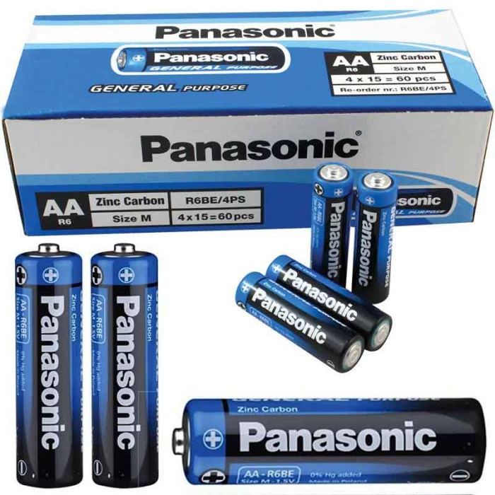 PANASONIC MANGANEZ AA KALEM PİL 60LI PAKET FİAT (R6BE/4PS) (4172)