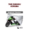 Tvs Scooty Pep Plus Uyumlu Arka Çanta (Bağlantı, Kilit Uyumlu) 4 Mevsim Koruyan Motosiklet Brandası Gri