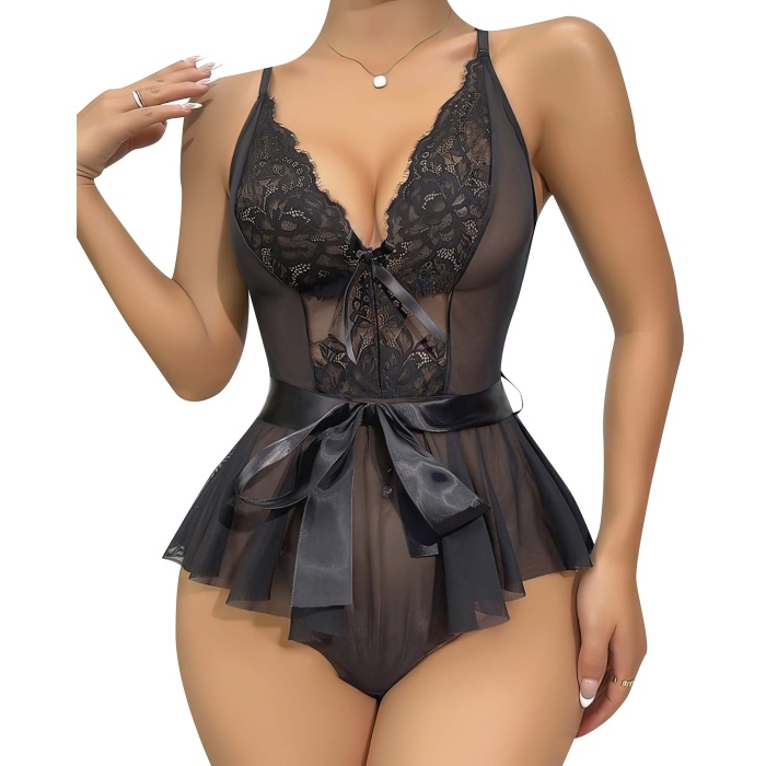 Findit Bianca Fantezı Babydoll Siyah 969