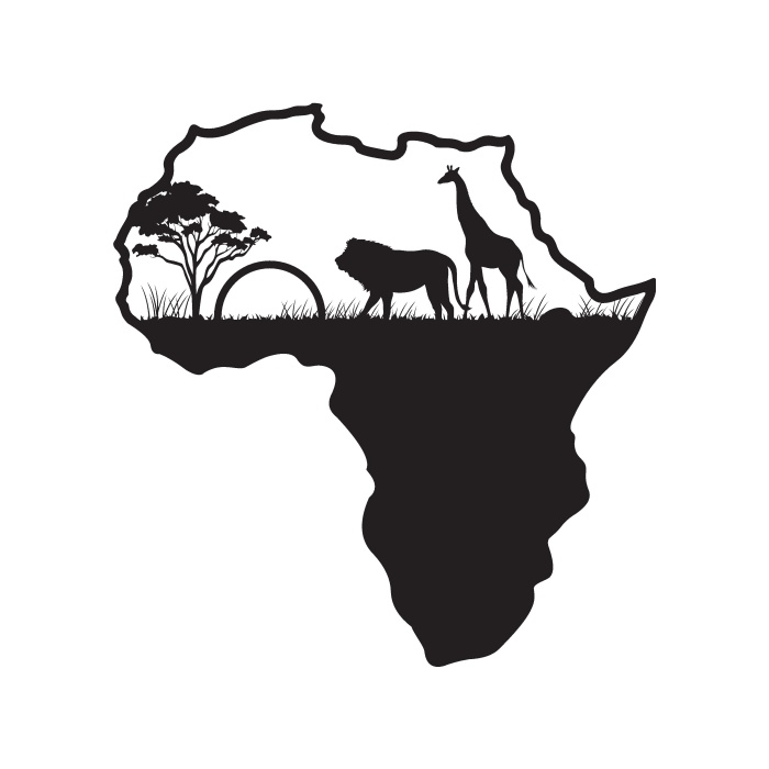 Findit Afrika Safari Duvar Dekor Sticker 69 x 75 cm