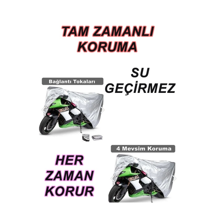 Tvs Neo X3İ Uyumlu Arka Çanta 4 Mevsim Koruyan Motosiklet Brandası Gri