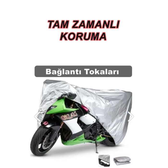 Tvs Neo X3İ Uyumlu Miflonlu Premium 4 Mevsim Koruyan Motosiklet Brandası Gri