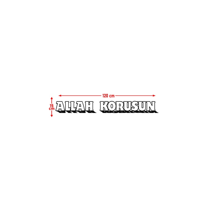 Allah Korusun Kamyon-Ticari-Servis-Dolmuş-Panelvan Arkası Yazı Sticker 120 x 15 Cm