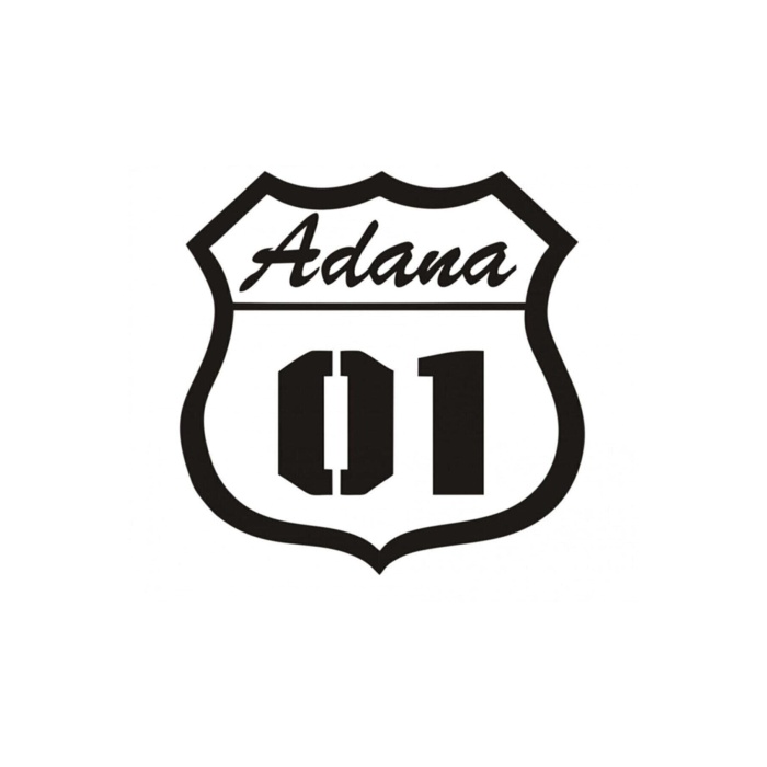 Adana 01 Oto Sticker Siyah 20 x 20 Cm