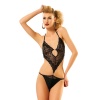 Siyah Dantelli Bodysuit - 975