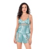 Beruflic  Aqua Saten Babydoll Şort Takımı