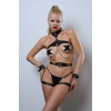 Deri Harness Takım, Deri Fantezi İç Giyim, Deri Clubwear, Dancewear - BRF1099