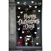 Happy Valentines Day Sevgililer Günü Sticker Kalp, Love, I Love You Cam, Duvar Sticker Etiket Seti