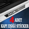 Dacia uyumlu  özel Oto Kapı eşikleri Sticker Karbon 4 Adet